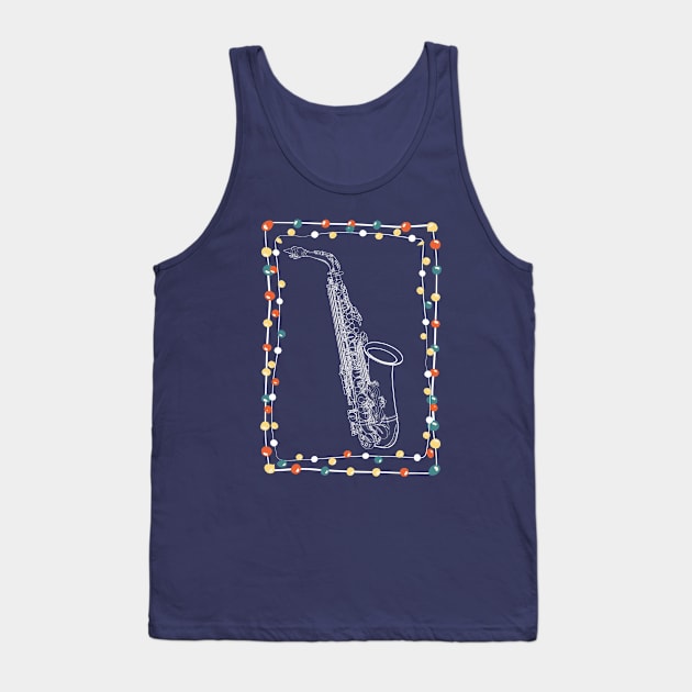 Christmas Saxophone Tank Top by AngelFlame